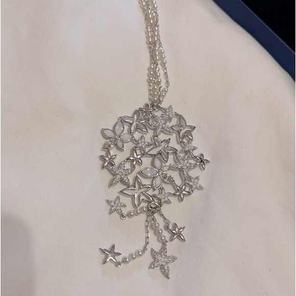Swarovski necklace with flowers & starfish pattern - Picture 1 of 8